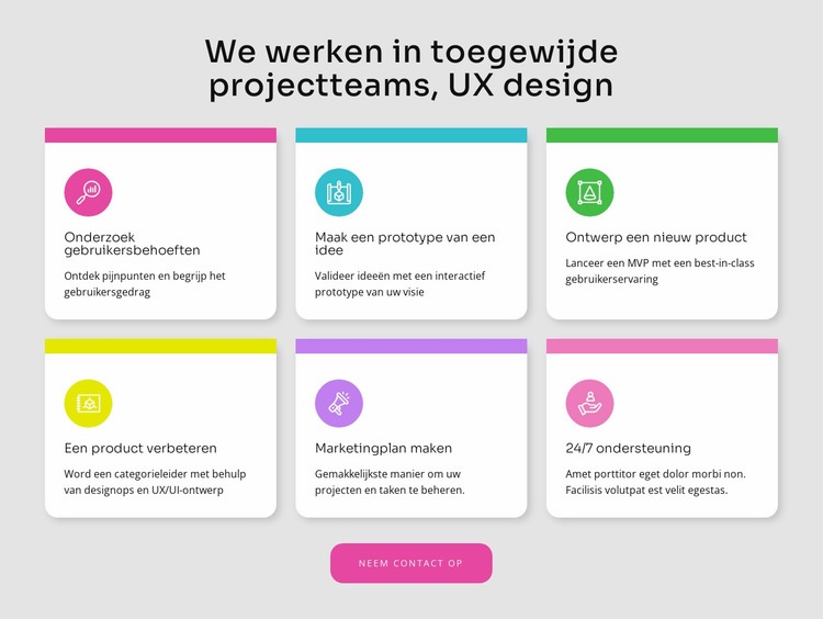 We creëren geweldige projecten Website ontwerp