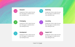 Features With Abstract Backround - Drag & Вrop One Page Template