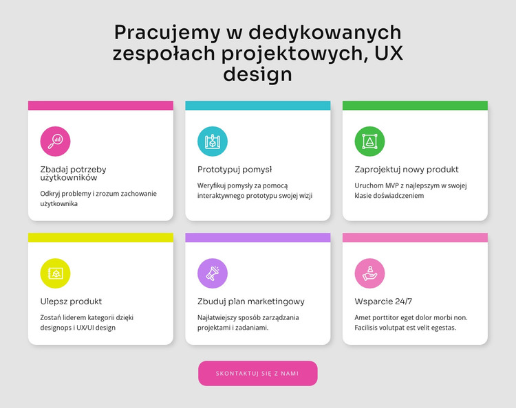 Tworzymy niesamowite projekty Szablon HTML