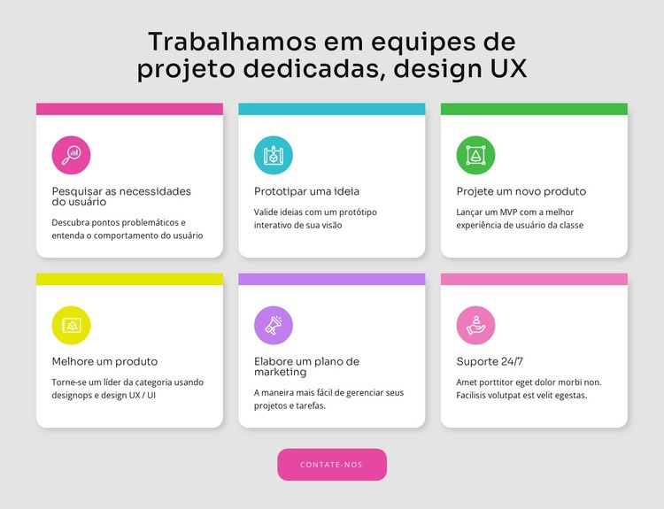 Nós criamos projetos incríveis Modelos de construtor de sites