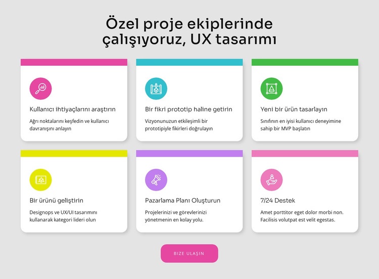 Harika projeler yaratıyoruz Html Web Sitesi Oluşturucu