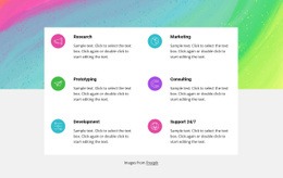 Features With Abstract Backround - Functionality Web Page Design