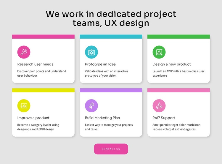 We create amazing projects Webflow Template Alternative