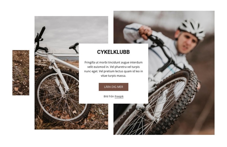 Cykelklubb Webbplats mall