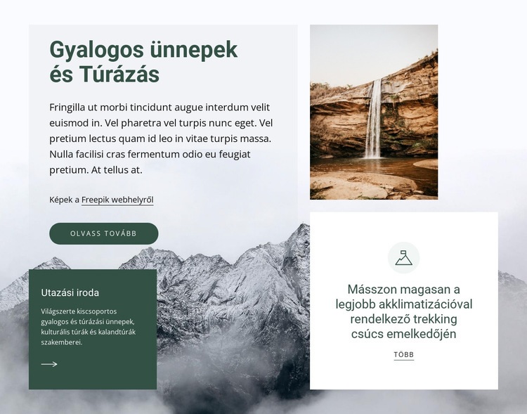 Trekking ünnepek Weboldal tervezés