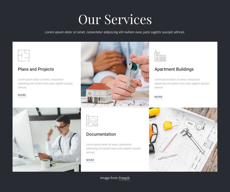 Engineering and planning firm Homepage Design