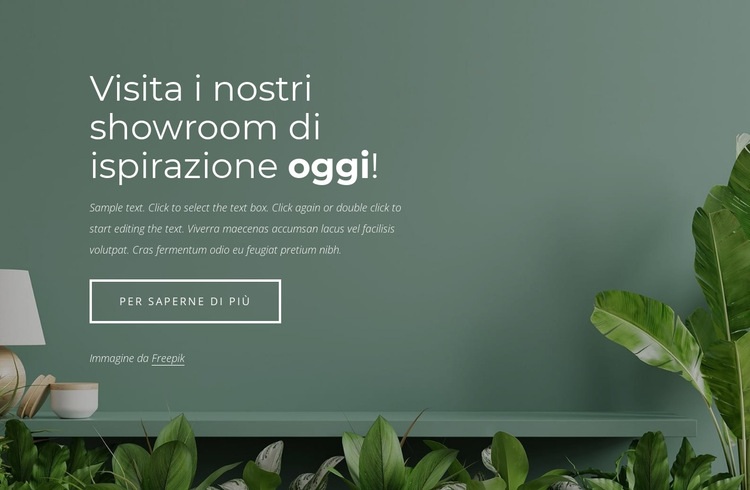 Progettazione showroom mobili Mockup del sito web