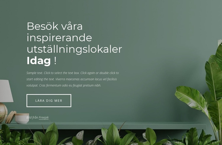 Design av möbelshowroom CSS -mall