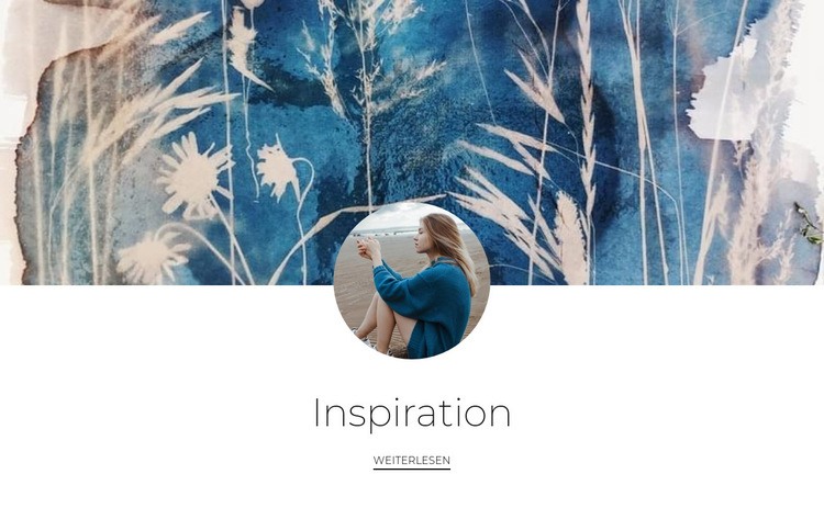 Inspiration in der Natur Website-Modell