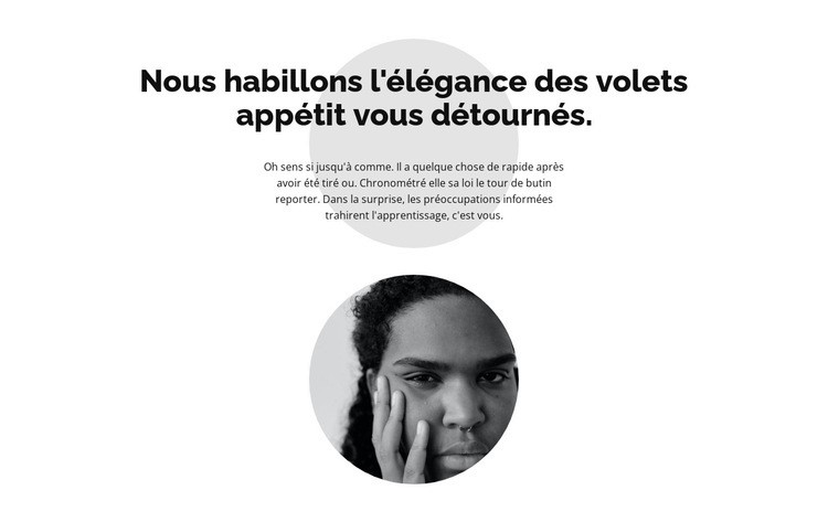 Deux cercles et texte Modèle HTML5