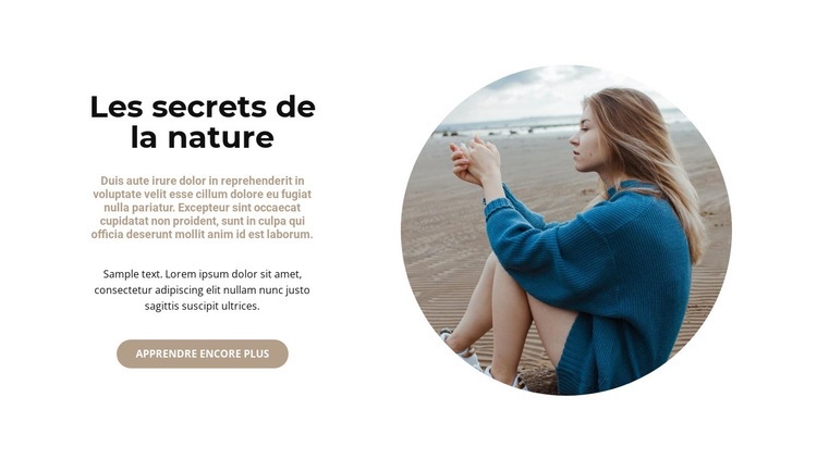 Secrets de la faune Page de destination