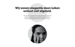 Twee Cirkels En Tekst - Responsieve Sjabloon Van Één Pagina