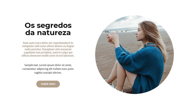 Segredos da vida selvagem Landing Page