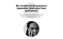 İki Daire Ve Metin Için CSS Düzeni