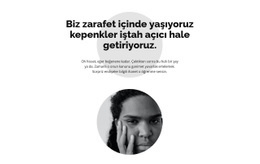 İki Daire Ve Metin - Duyarlı Tek Sayfalık Şablon