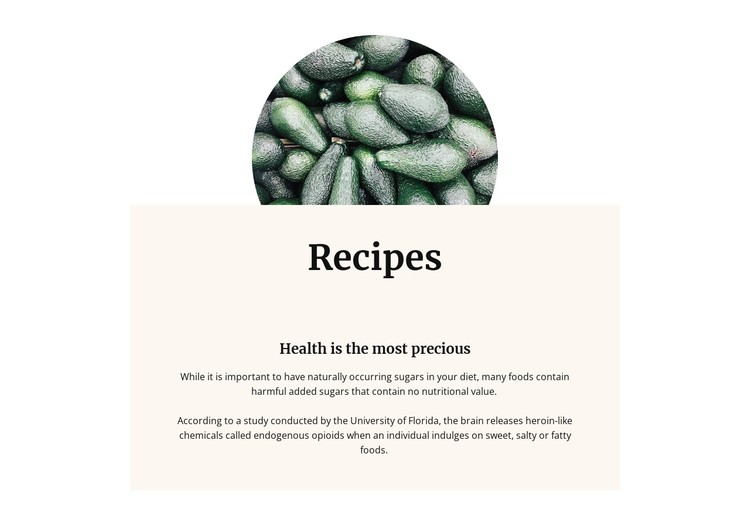 Avocado is the king of vitamins CSS Template