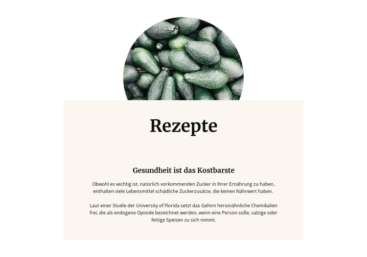 Avocado ist der König der Vitamine HTML-Vorlage