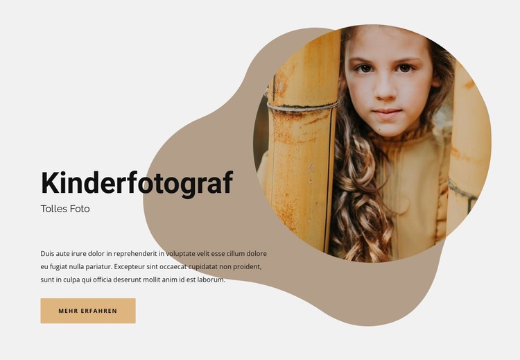Kinderfotografie Landing Page