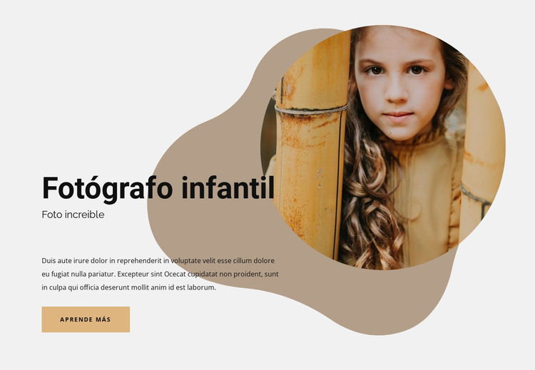 Fotografía infantil Plantilla HTML