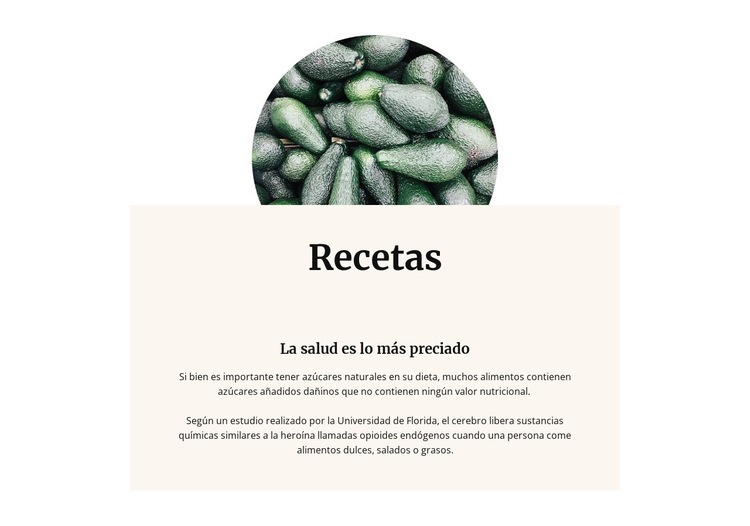 El aguacate es el rey de las vitaminas Plantilla de una página