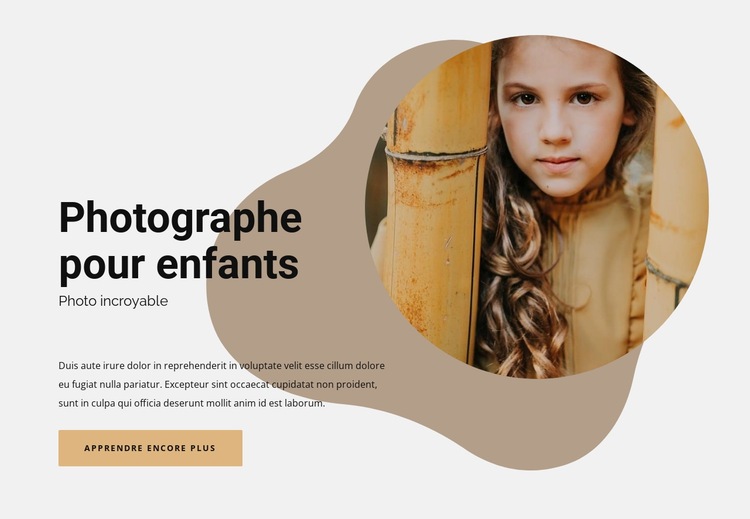 Photographie d'enfants Créateur de site Web HTML