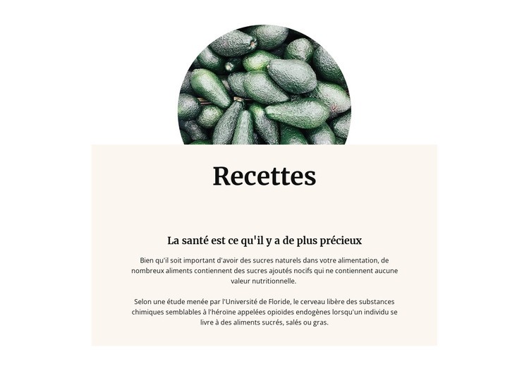 L'avocat est le roi des vitamines Créateur de site Web HTML