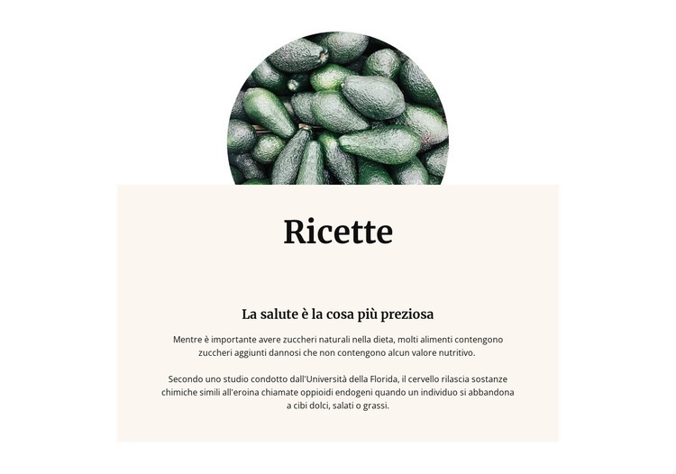 L'avocado è il re delle vitamine Progettazione di siti web