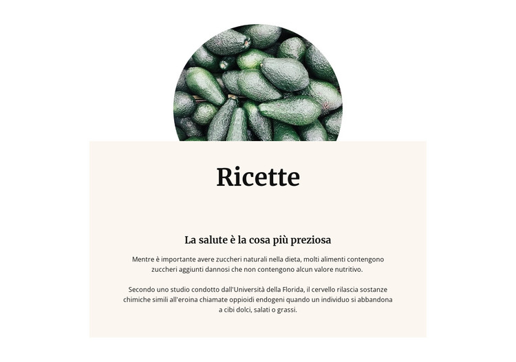 L'avocado è il re delle vitamine Modello HTML