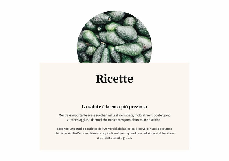 L'avocado è il re delle vitamine Modello HTML5