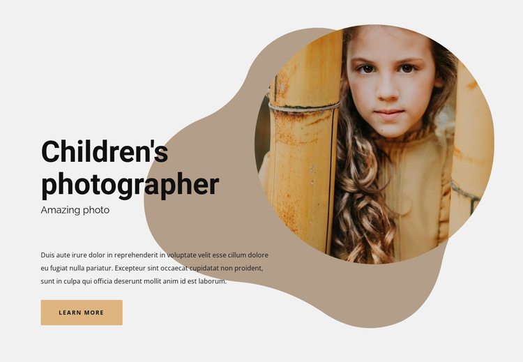 Children photography One Page Template