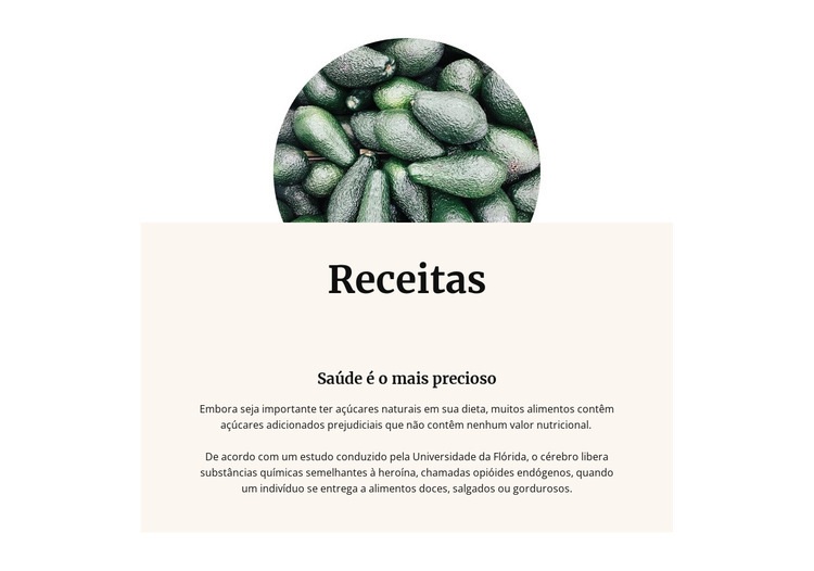 O abacate é o rei das vitaminas Construtor de sites HTML