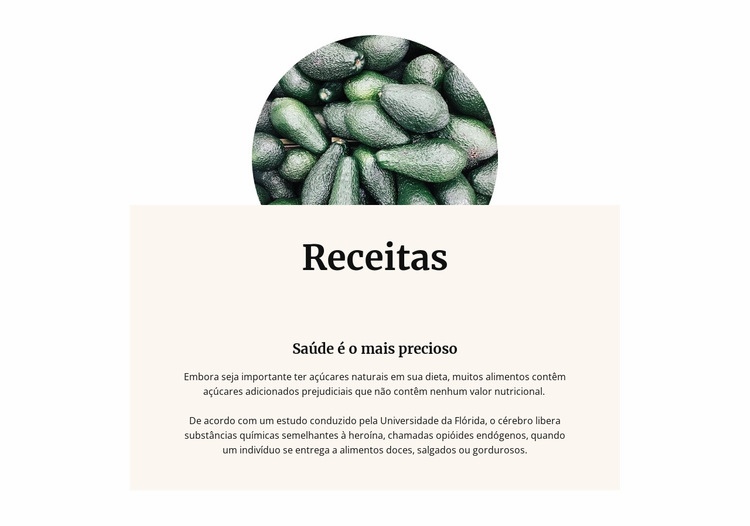 O abacate é o rei das vitaminas Maquete do site