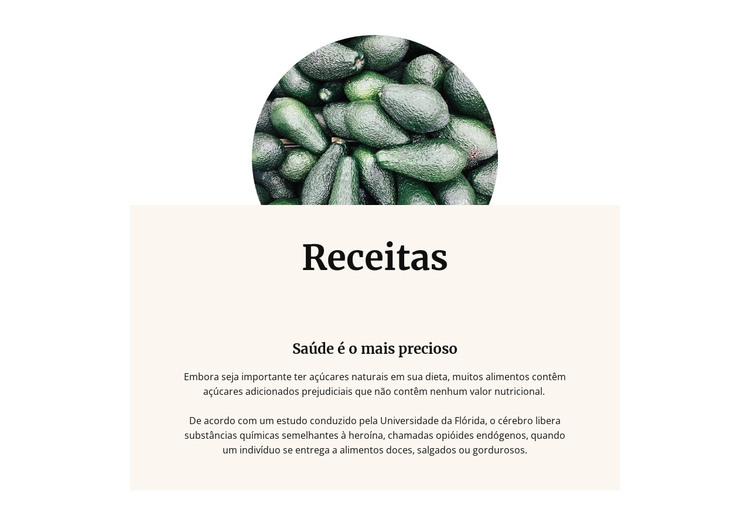 O abacate é o rei das vitaminas Modelo HTML