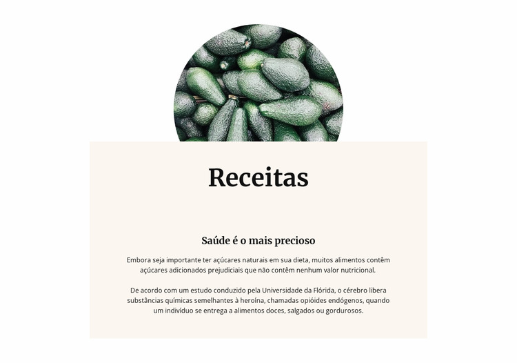 O abacate é o rei das vitaminas Template Joomla