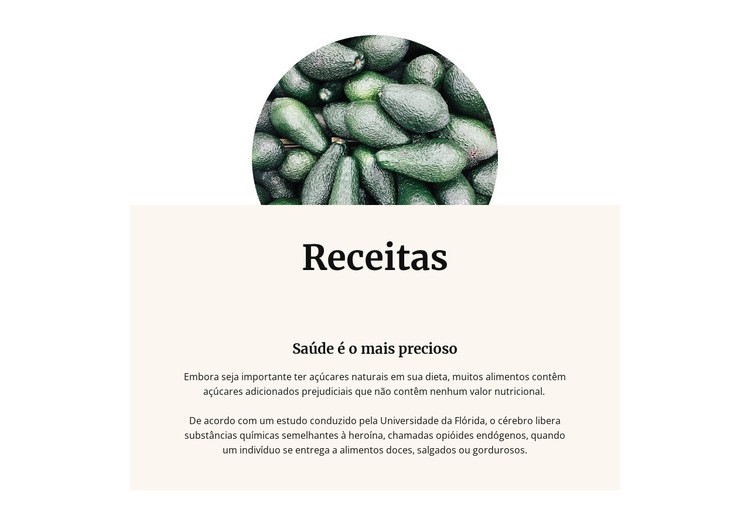 O abacate é o rei das vitaminas Modelo