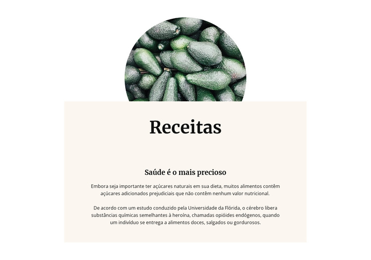 O abacate é o rei das vitaminas Tema WordPress