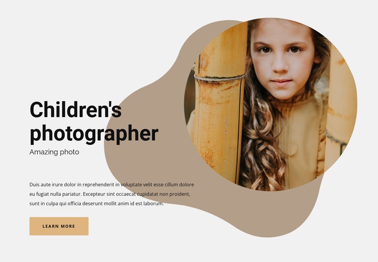 Barnfotografering Html webbplatsbyggare