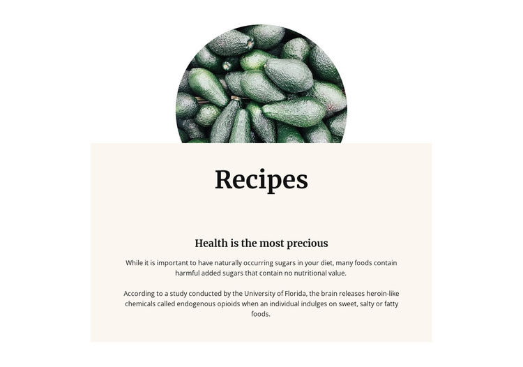 Avocado is the king of vitamins Website Builder Software