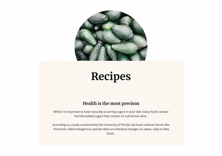 Avocado is the king of vitamins Website Design