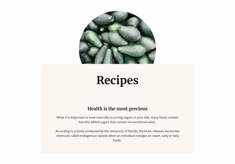 Avocado is the king of vitamins WordPress Website Builder