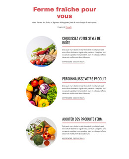 Page HTML Pour Produits De La Ferme