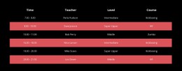 Color table on dark background - CSS Template by Nicepage