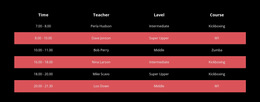 Color table on dark background - HTML5 Template by Nicepage