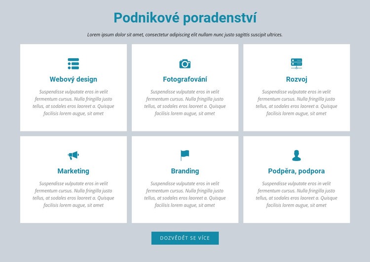 Podnikové poradenství Šablona CSS