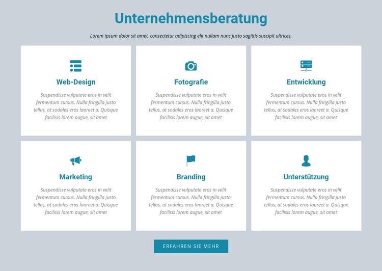 Unternehmensberatung HTML Website Builder