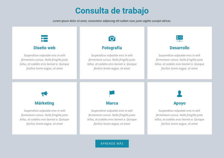 Consulta de trabajo Plantilla HTML