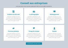 Conseil Aux Entreprises – Maquette De Site Web Par Glisser-Déposer