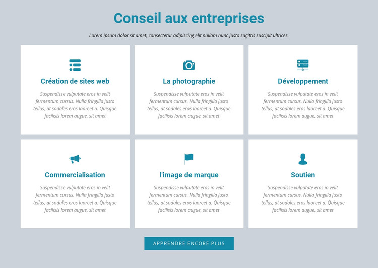 Conseil aux entreprises Modèle HTML