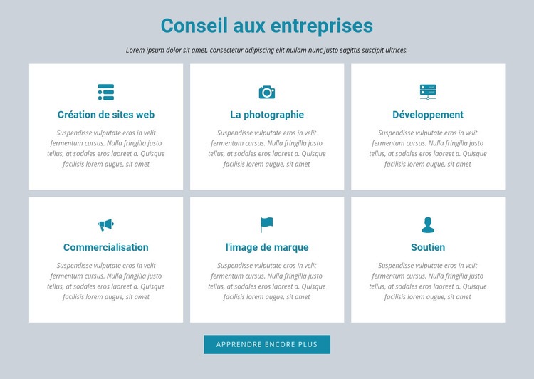 Conseil aux entreprises Modèle HTML5