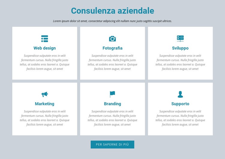 Consulenza aziendale Modelli di Website Builder